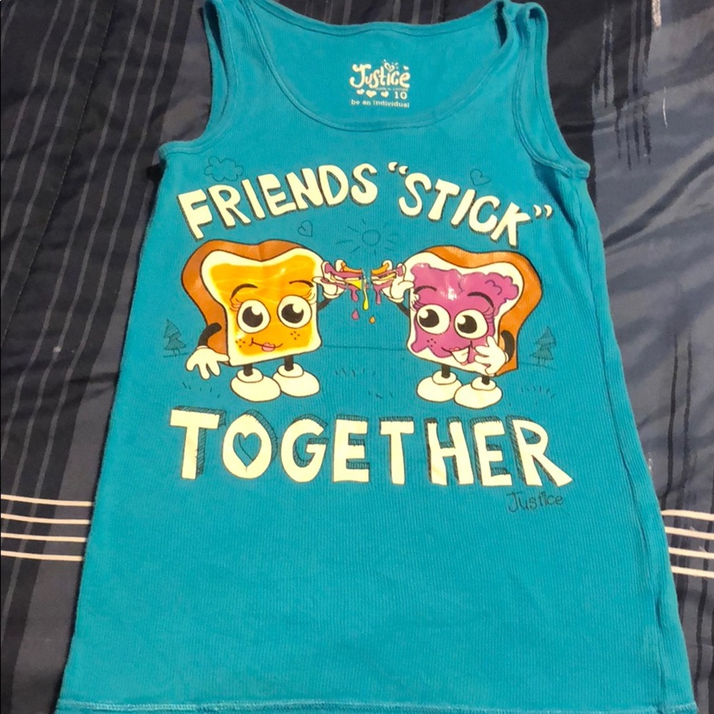 Size 10 girl Justice blue tank